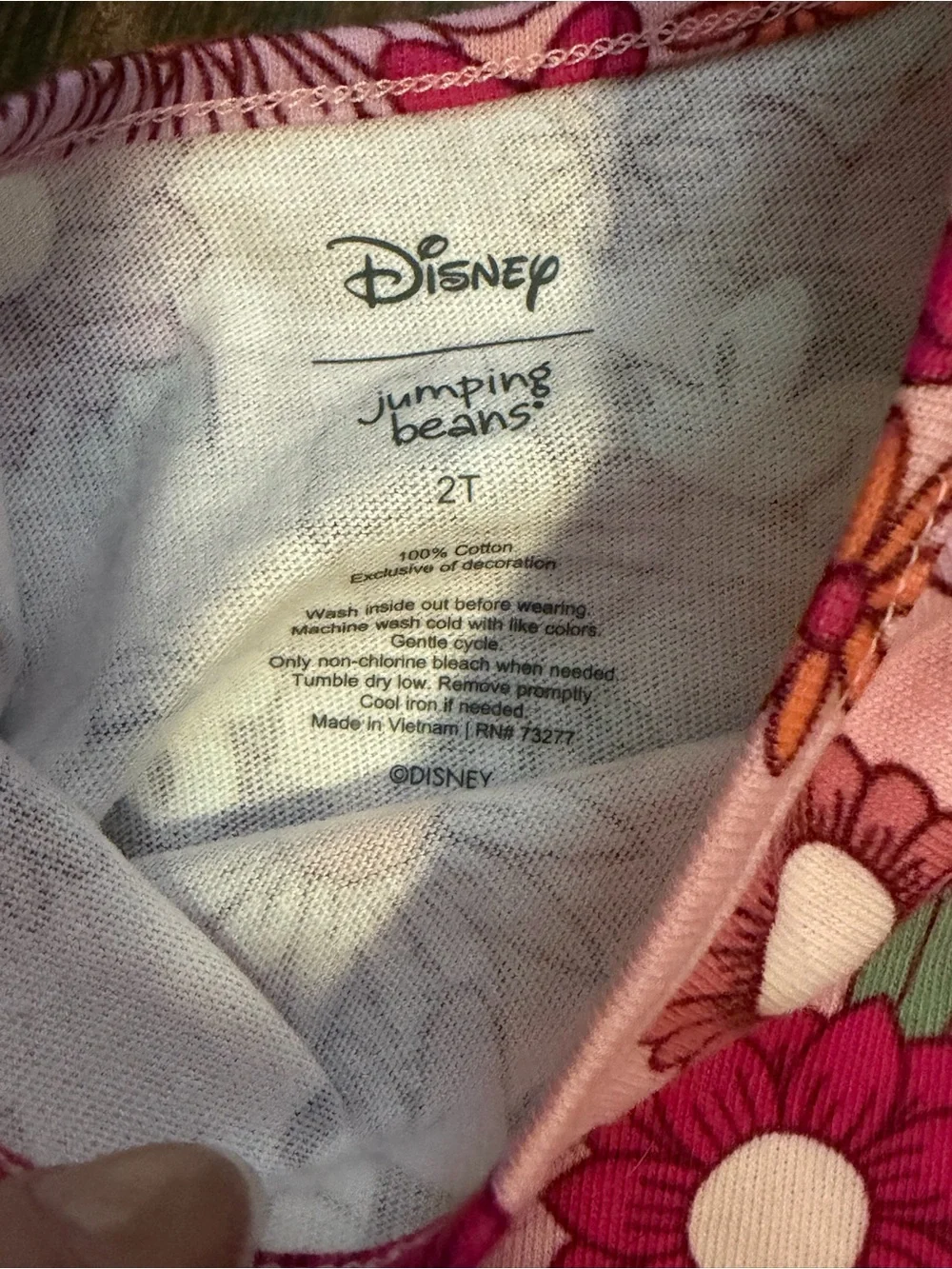 Disney Pink Floral Minnie Mouse Short Sleeve Dress